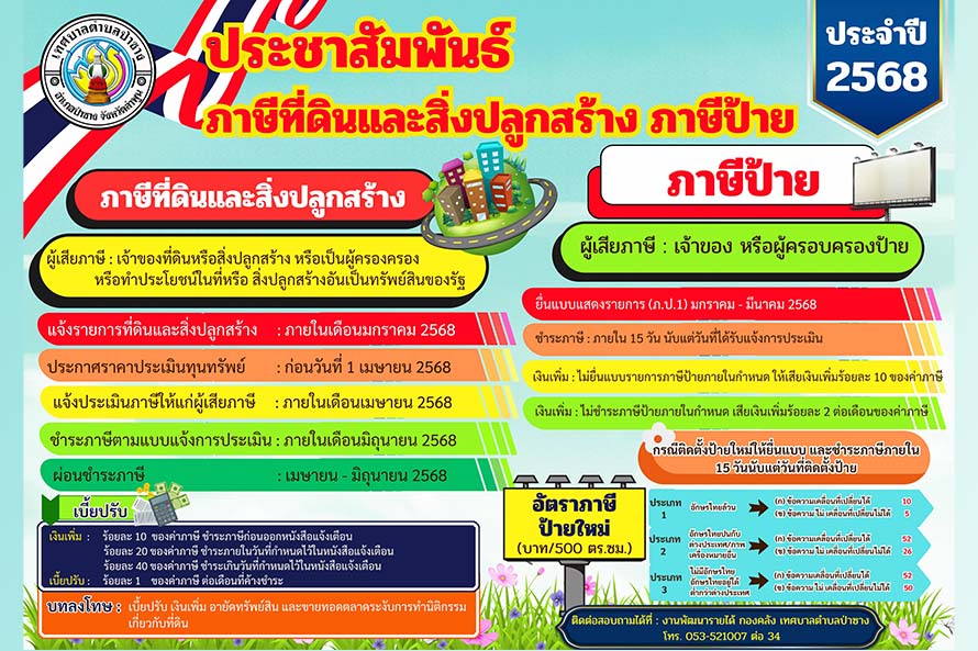 ชำระภาษีประจำปี พ.ศ.2568